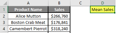 How to Find Mean in Excel 2.2