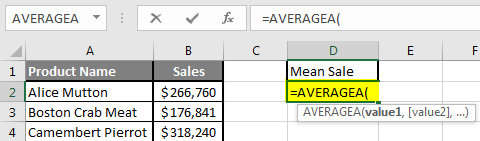 How to Find Mean in Excel 2.3