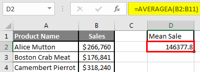 How to Find Mean in Excel 2.5