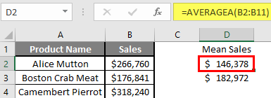 How to Find Mean in Excel 2.6.1