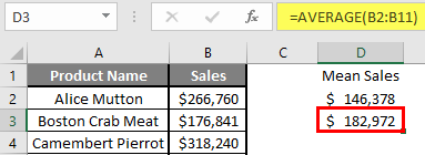 How to Find Mean in Excel 2.6.2