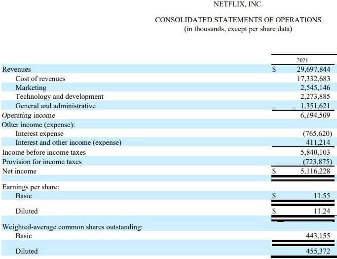 Netflix Annual Report 