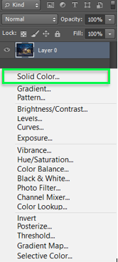 Solid color transparent text in photoshop