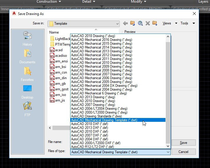 Templates in AutoCAD 4