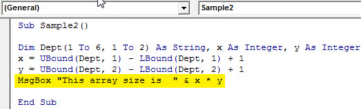 VBA Array Length 3.5