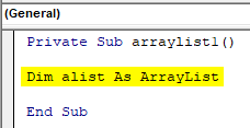 VBA ArrayList Example 1-5