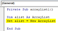 VBA ArrayList Example 1-6