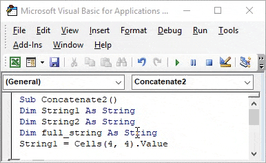 VBA concatenate 5