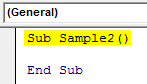 VBA Clear Contents Example 3-2