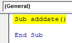 VBA DateAdd Example 1-1