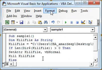 VBA Delete