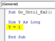 VBA Do Until Loop Example 2-3
