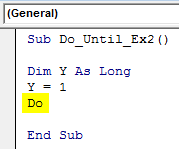 VBA Do Until Loop Example 2-4