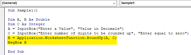 Example 2.5 (MSGBox)
