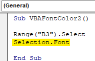 VBA Font Color Exmaple 1.3