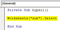 VBA Hyperlink Example 2-2
