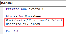VBA Hyperlink Example 3-3