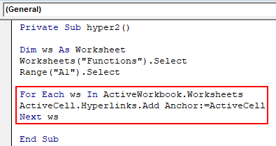 VBA Hyperlink Example 3-4