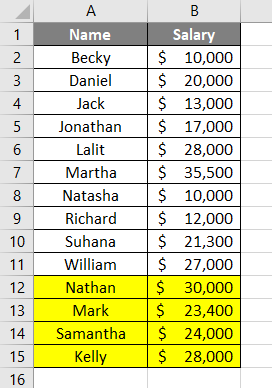 VBA Last Row Example 1-4