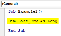 VBA Last Row Example 2-1