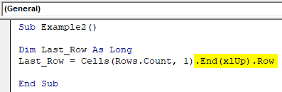 VBA Last Row Example 2-6