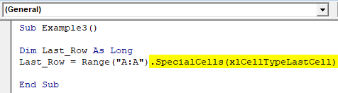 VBA Last Row Example 3-4