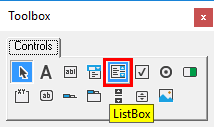 VBA List Box Example 2-3