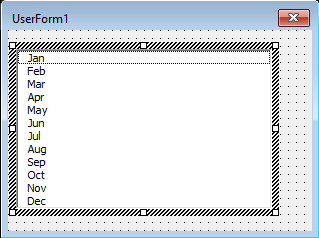 VBA List Box Example 2-7