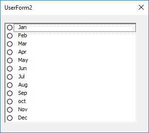 VBA List Box Example 3-5