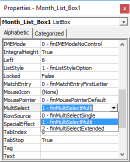 VBA List Box Multi-Select