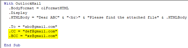 VBA Outlook Example 1-16