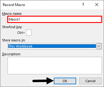 Record macro Example 1-3