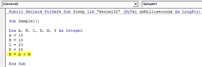 VBA Sleep Example 2-5