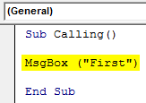 VBA Sub Call Example 1-3