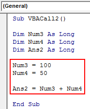VBA Sub Call Example 2-10