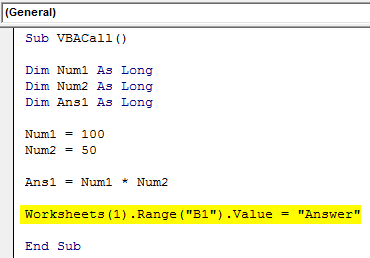 VBA Sub Call Example 2-5