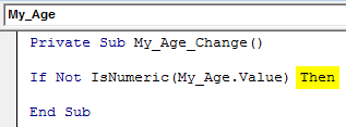 VBA TextBox Example 3-7