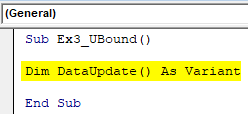 VBA UBOUND Example 3-2