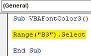 VBA color Example 2.1