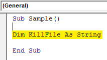 VBA delete Example 1.2