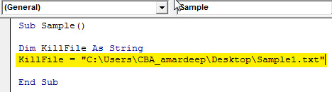 VBA delete Example 1.3