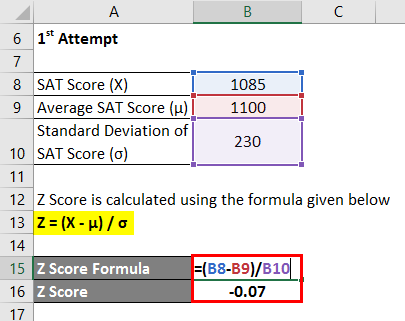 Z Score Formula Example 2-2