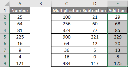 calculations in excel example 1.11
