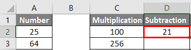calculations in excel example 1.7