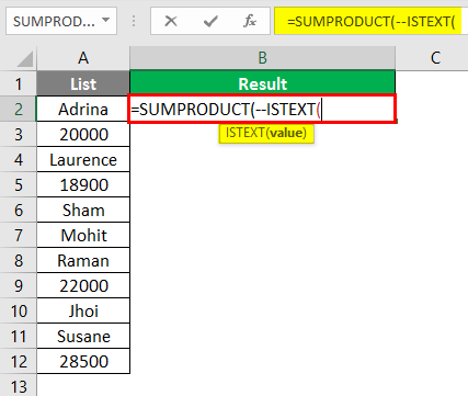 Count Cells with Text in Excel 2-3