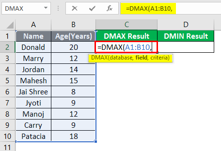 DMAX and DMIN 1-4