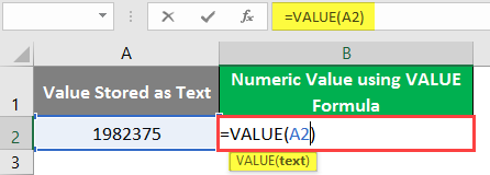 excel Value - Example 1-3