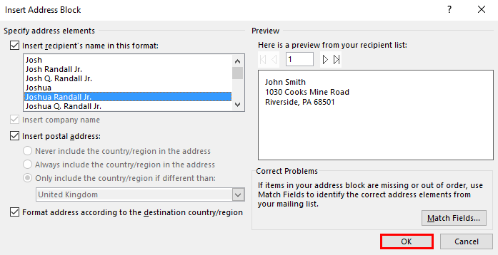 how to print labels from excel step 5.2