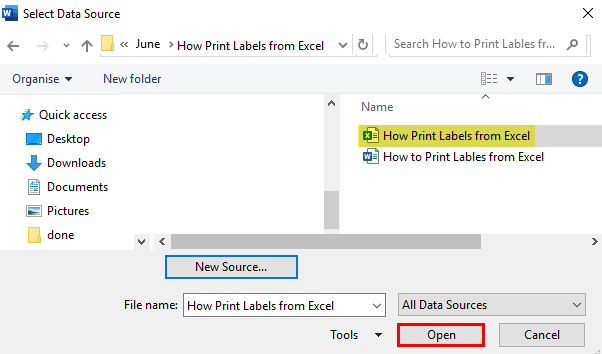 how to print labels from excel step 4.2