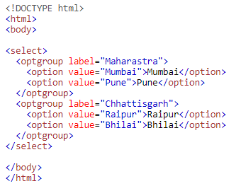 Input Type Optgroup